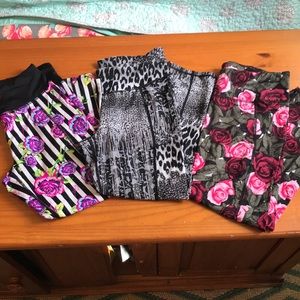 3 pairs of Betsy Johnson leggings